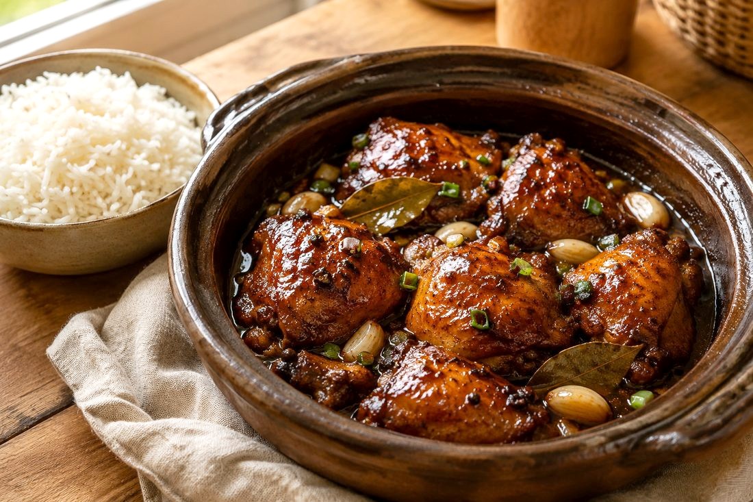 Chicken Adobo with rice