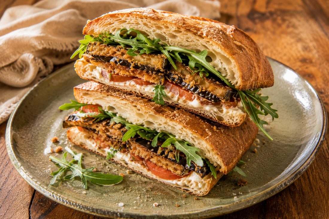 Crispy Eggplant Sandwiches