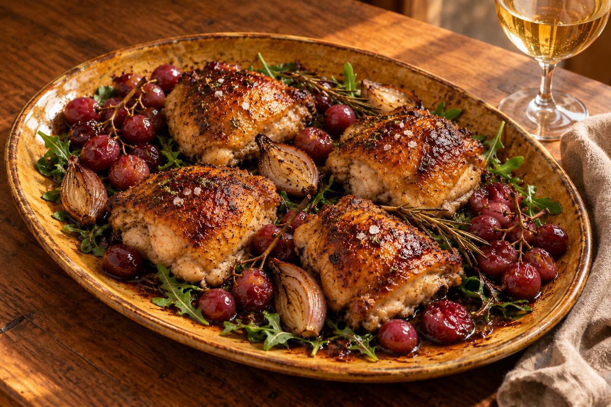 Balsamic Chicken and Grapes